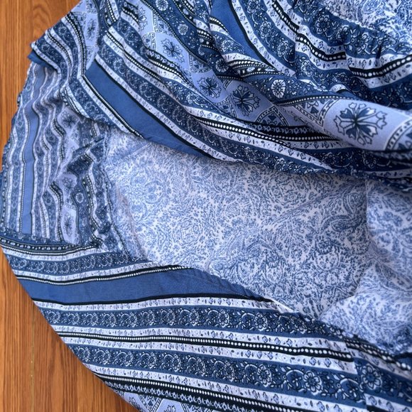 KNOX ROSE MAXI dress floral blue asymetric strappy small S. - Picture 6 of 9